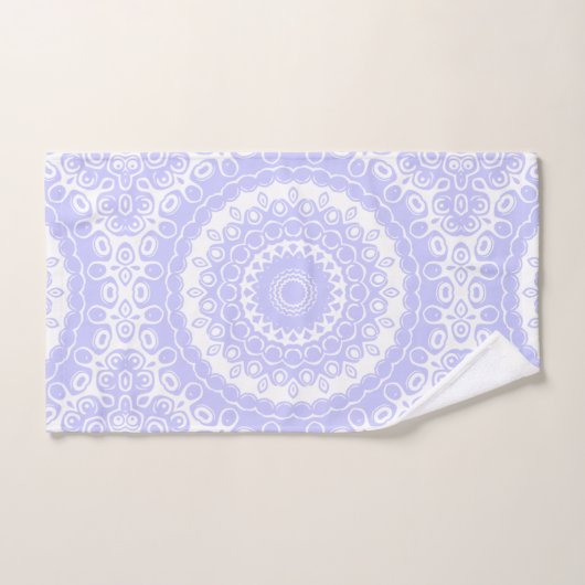 Periwinkle Dream Mandala Pattern Badhandtuch Set (Handtuch)