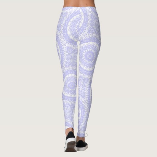 Periwinkle Dream Mandala Pattern Leggings (Rückseite)