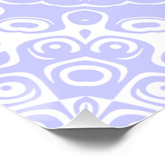 Periwinkle Dream Mandala Pattern Poster (Ecke)