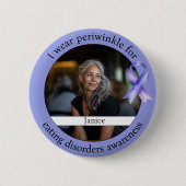 Periwinkle Eating Disorder Awareness Photo Button (Vorderseite)