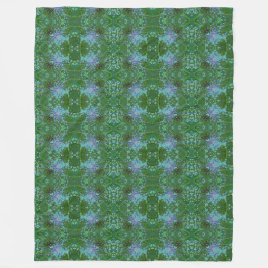 Periwinkle Explosion Holographische Abstrakte Kuns Fleecedecke (Vorderseite)