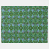 Periwinkle Explosion Holographische Abstrakte Kuns Fleecedecke (Vorderseite (Horizontal))