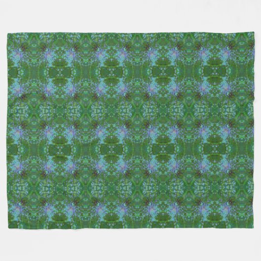 Periwinkle Explosion Holographische Abstrakte Kuns Fleecedecke (Vorderseite (Horizontal))