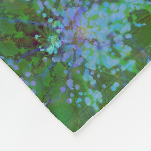 Periwinkle Explosion Holographische Abstrakte Kuns Fleecedecke (Ecke)