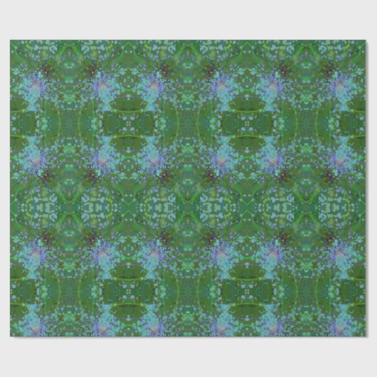 Periwinkle Explosion Holographische Abstrakte Kuns Geschenkpapier (Flach)