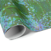 Periwinkle Explosion Holographische Abstrakte Kuns Geschenkpapier (Rolleneckpunkt)