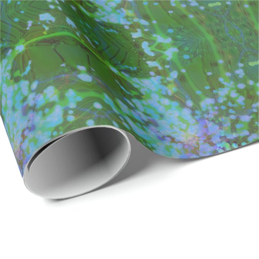 Periwinkle Explosion Holographische Abstrakte Kuns Geschenkpapier (Rolleneckpunkt)