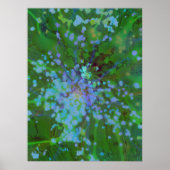 Periwinkle Explosion Holographische Abstrakte Kuns Poster (Vorne)