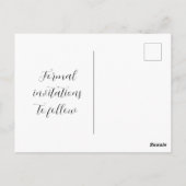 Periwinkle Extravagante Kalligraphie Herz Save the Postkarte (Rückseite)