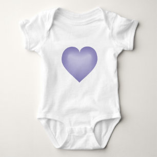 Periwinkle fade heart baby strampler