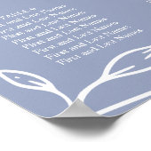 Periwinkle Flo Einfache Hochzeitskarte Poster (Ecke)