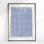 Periwinkle Flo Einfache Hochzeitskarte Poster