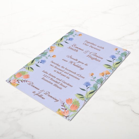 Periwinkle Folieneinladung (Gedreht)