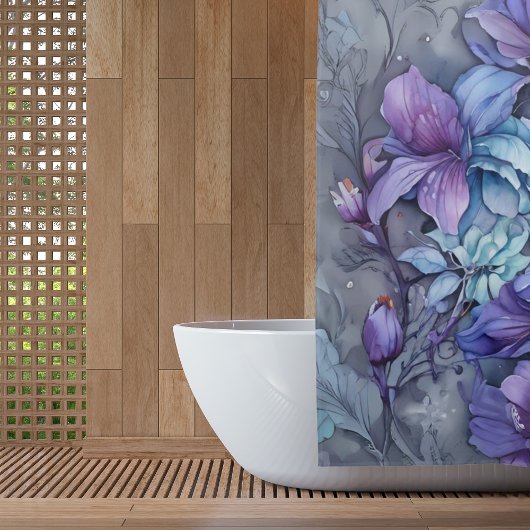 Periwinkle Garden Duschvorhang