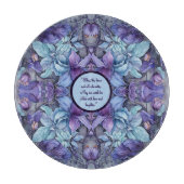 Periwinkle Garden Round Customizable Schneidebrett (Vorderseite)