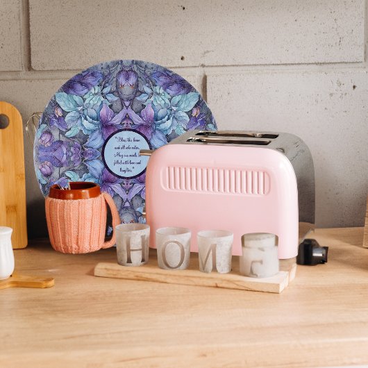 Periwinkle Garden Round Customizable Schneidebrett