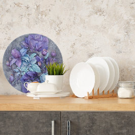 Periwinkle Garden Round Schneidebrett