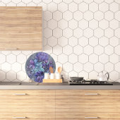 Periwinkle Garden Round Schneidebrett