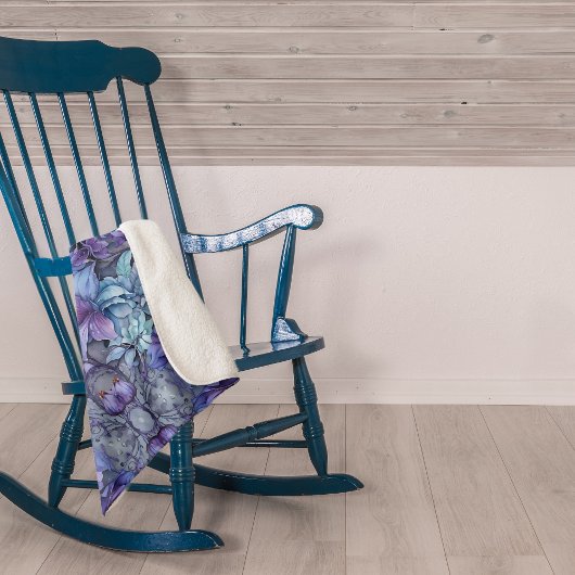 Periwinkle Garden Sherpa Blanket Sherpadecke