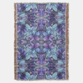 Periwinkle Garden Throw Blanket Decke (Vorderseite Vertikal)