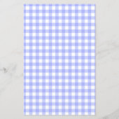 Periwinkle Gingham Karos Hübsch Stationery Paper (Rückseite)