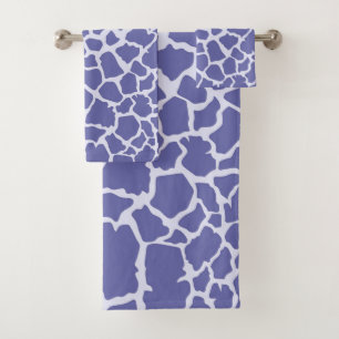 Periwinkle Giraffe Print Badhandtuch Set