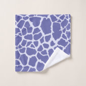 Periwinkle Giraffe Print Badhandtuch Set (Waschlappen)