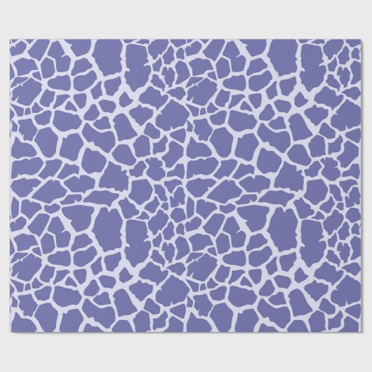 Periwinkle Giraffe Print Geschenkpapier (Flach)