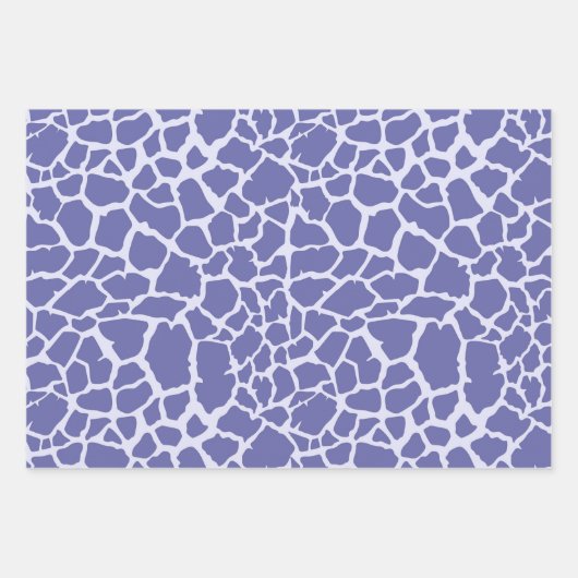 Periwinkle Giraffe Print Geschenkpapier Set (Vorderseite 2)