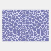 Periwinkle Giraffe Print Geschenkpapier Set (Vorderseite)