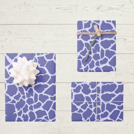 Periwinkle Giraffe Print Geschenkpapier Set