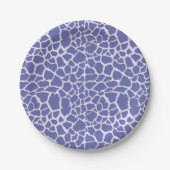 Periwinkle Giraffe Print Pappteller (Vorderseite)