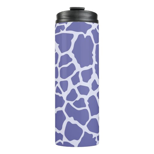 Periwinkle Giraffe Print Thermosbecher (Vorderseite)