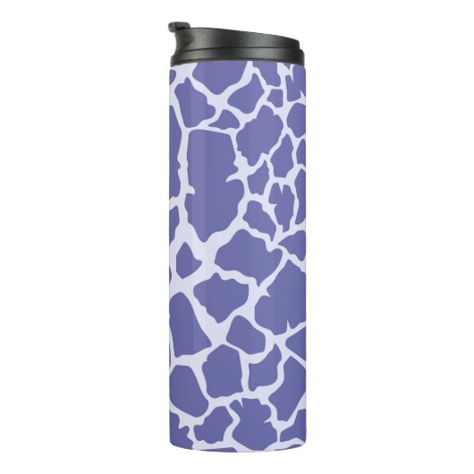 Periwinkle Giraffe Print Thermosbecher (Nach rechts gedreht)