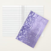 Periwinkle Glitzer Lavender Blue Girly Signature Notizblock (Innen)
