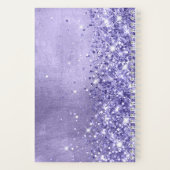 Periwinkle Glitzer Lavender Blue Girly Signature Notizblock (Rückseite)