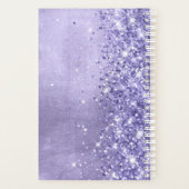 Periwinkle Glitzer Lavender Blue Girly Signature Planer (Rückseite)