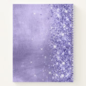 Periwinkle Glitzer Lavender Blue Girly Sketchbook Notizblock (Rückseite)