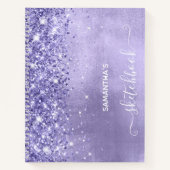 Periwinkle Glitzer Lavender Blue Girly Sketchbook Notizblock (Vorderseite)