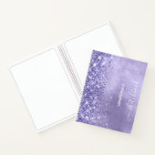 Periwinkle Glitzer Lavender Blue Girly Sketchbook Notizblock (Innenseite)