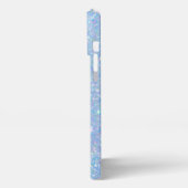 Periwinkle Glitzer Modernes Glam iPhone Fall Hülle (Linke Seite)