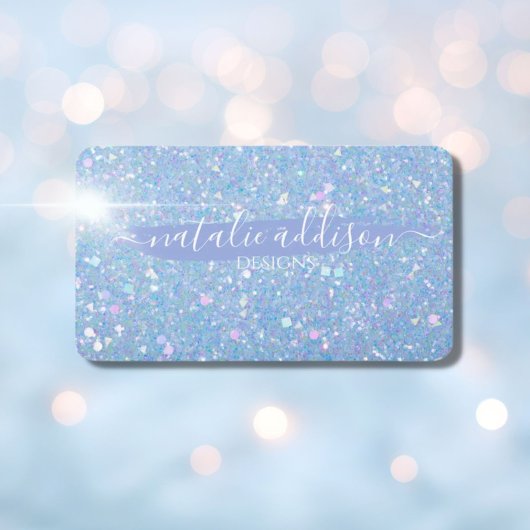 Periwinkle Glitzer Personalizable Business Cards Visitenkarte