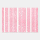 Periwinkle Glitzer Rosa Schneeflocke Geschenkpapier Set (Vorderseite 3)