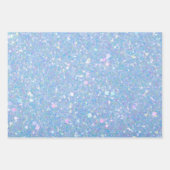 Periwinkle Glitzer Rosa Schneeflocke Geschenkpapier Set (Vorderseite)