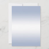 Periwinkle Glitzer, Silver Ring Wedding Empfang Einladung (Rückseite)