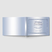 Periwinkle Glitzer & Silver Wedding Rings Gästebuch (Voll)