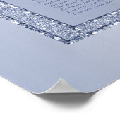 Periwinkle Glitzer & Silver Wedding Rings Poster (Ecke)