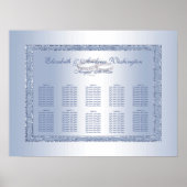 Periwinkle Glitzer & Silver Wedding Rings Poster (Vorne)