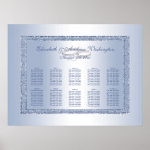 Periwinkle Glitzer & Silver Wedding Rings