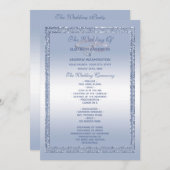 Periwinkle Glitzer & Silver Wedding Rings Programm (Vorne/Hinten)